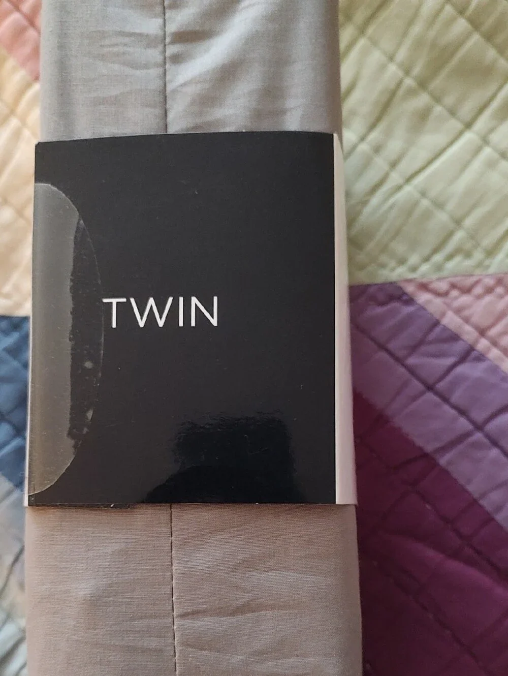 FIRST OFFER! Color Sense Percale Twin Fitted Sheet - Light Gray